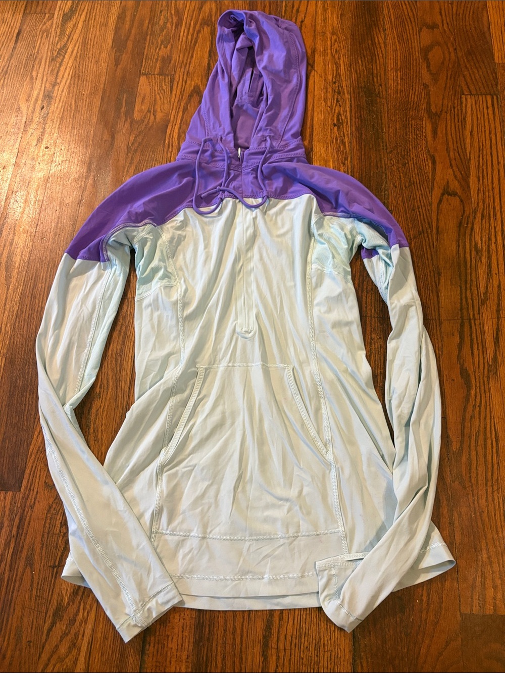 🎉Lululemon athletica Light Blue and Purple Hooded Performance Pullover